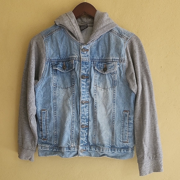Ring of Fire Light Gray Cotton Hoodie - Picture 1 of 7